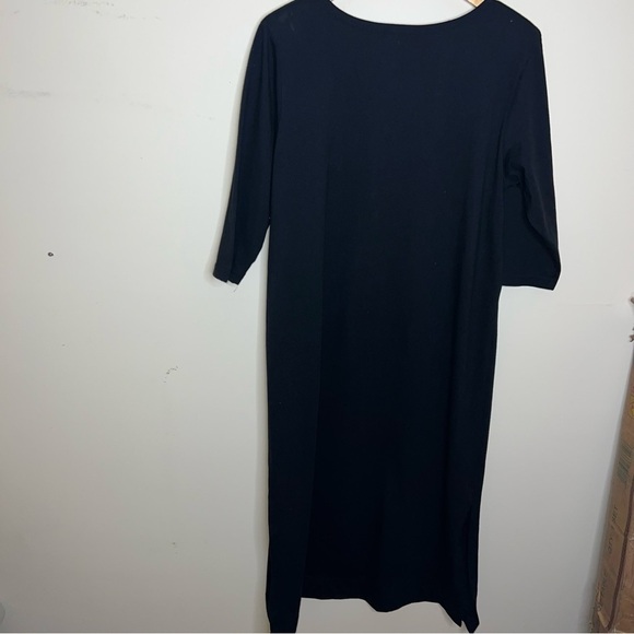 Vintage Karla Marie Snowman Maxi Dress Black Size Large - Picture 5 of 10